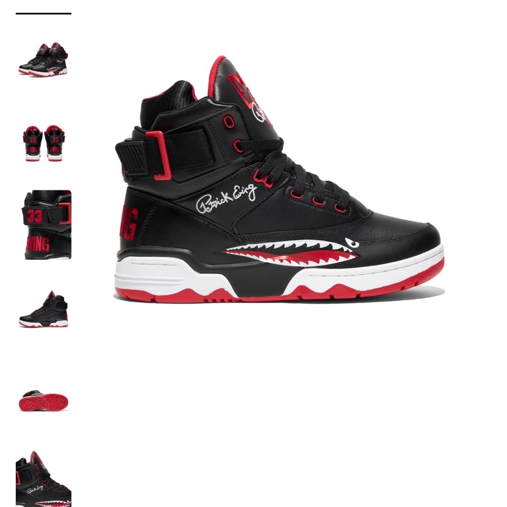 Black and Red High-Top Sneakers